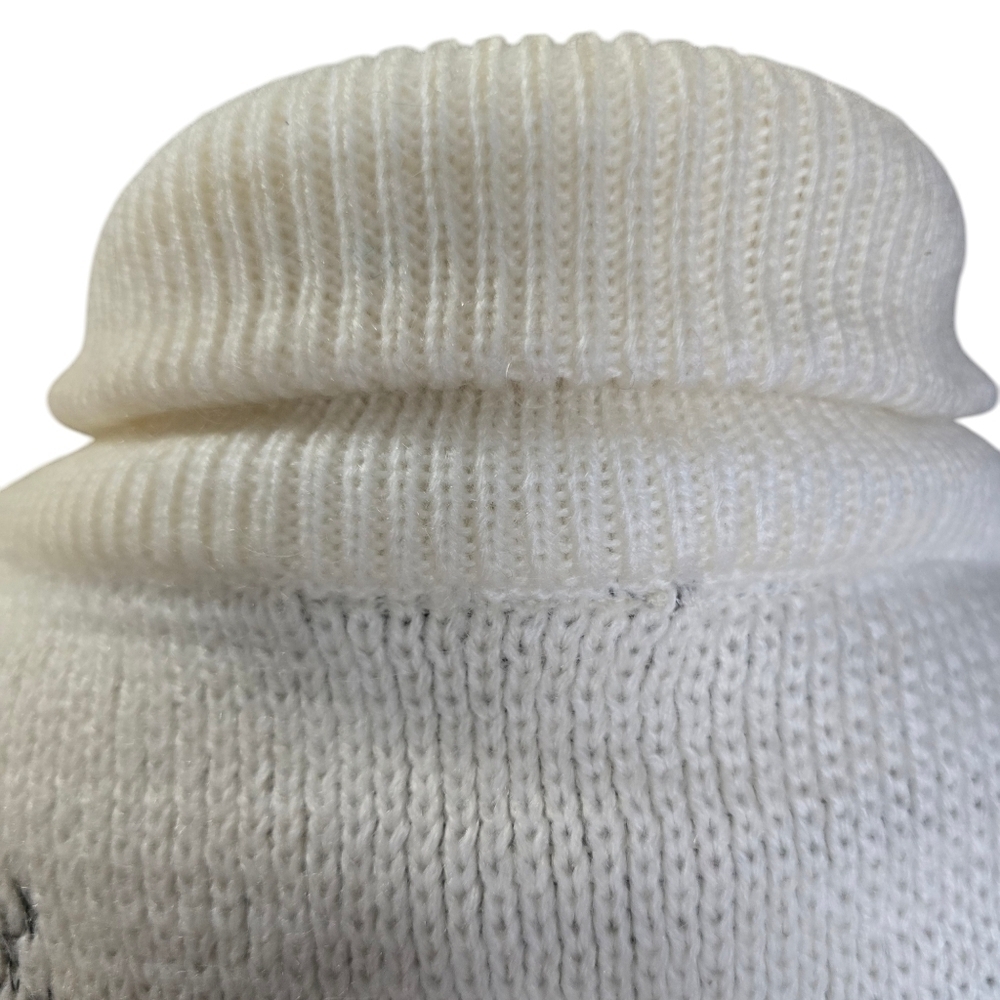 Aviator Abstract Fit Cream-Grey Wool Blend Knit TurtleNeck Sweater. Size Small - Picture 5 of 9